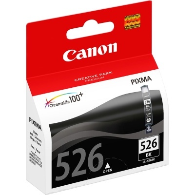 Embalagem de tinteiro preto Canon PIXMA 526 BK