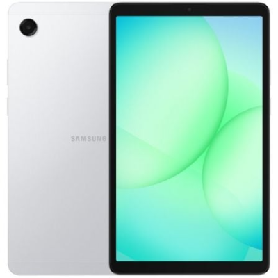Tablet Samsung branco com ecrã verde e câmara traseira