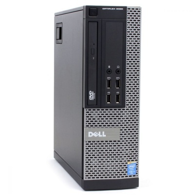 Computador de secretária Dell Optiplex 9020 preto e cinza com leitor de DVD