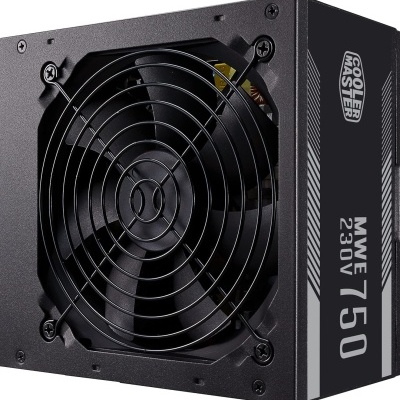 Fonte de alimentação Cooler Master MWE 750 preta com ventoinha