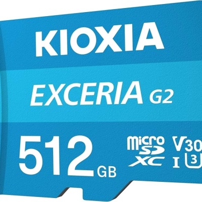 Cartão microSD azul KIOXIA EXCERIA G2 512 GB
