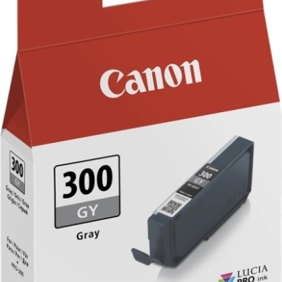 Embalagem de cartucho de tinta Canon 300 GY cinza para impressora imagePROGRAF