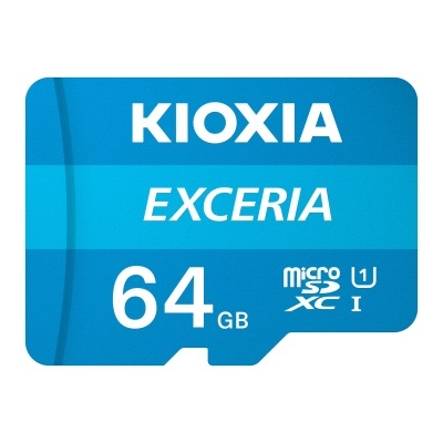 Cartão de memória microSD Kioxia Exceria 64 GB azul
