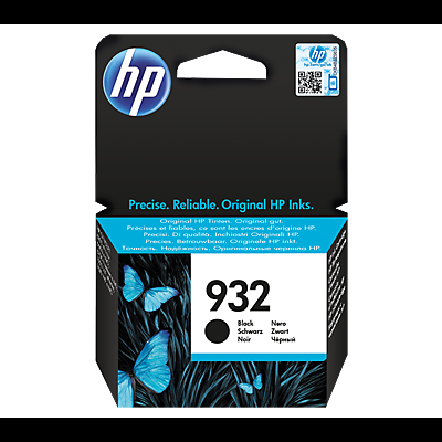 Cartucho de tinta HP 932 preto com decoração de borboletas azuis