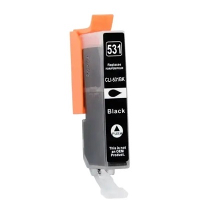 Cartucho de tinta preto CLI-531BK com tampa laranja