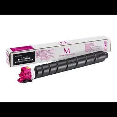 Toner magenta Kyocera TK-8325M com embalagem branca e texto rosa e preto