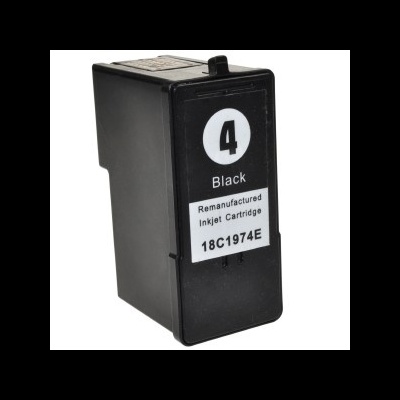 Cartucho de tinta preta remanufaturado para impressora inkjet com etiqueta branca