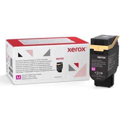 Cartucho de toner magenta Xerox com caixa branca e vermelha