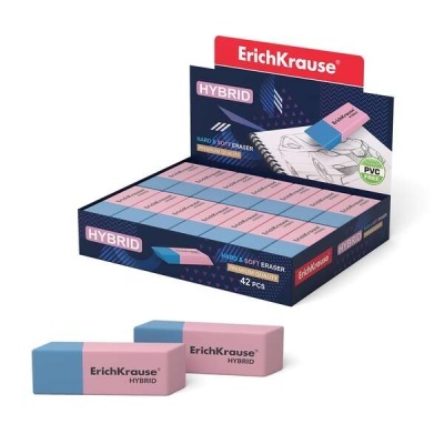 Expositor com borrachas ErichKrause HYBRID rosa e azul