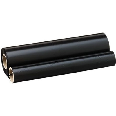 Dois rolos de filme plástico preto lado a lado