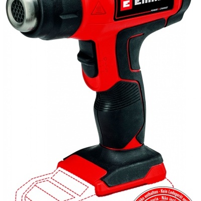 Aparelho elétrico vermelho e preto Einhell Power X-Change com aviso de bateria e carregador não incluídos