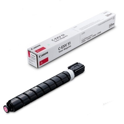 Toner Canon C-EXV 51 magenta com embalagem branca e preta