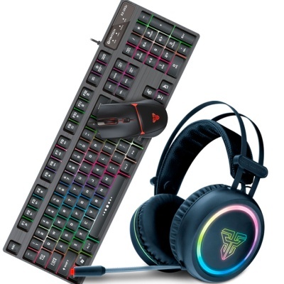 Teclado, rato e auscultadores para jogos FANTECH com retroiluminação colorida