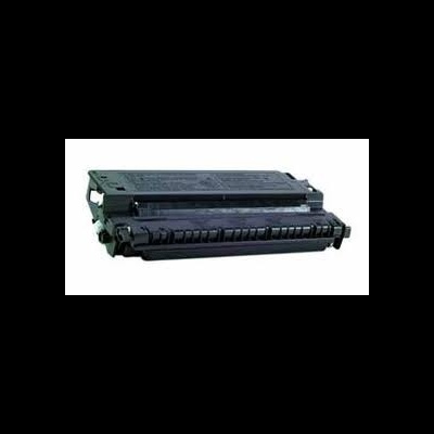 Dois toners pretos sobrepostos de plástico retangulares.