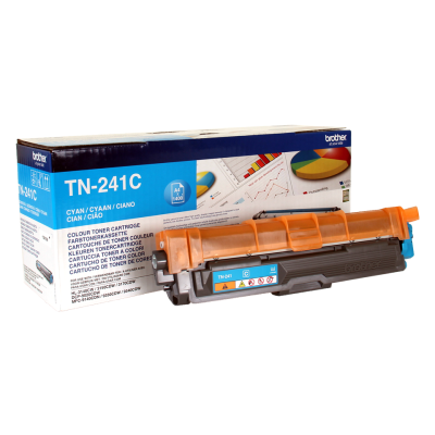 Cartucho de toner Brother TN-241C cor ciano com embalagem