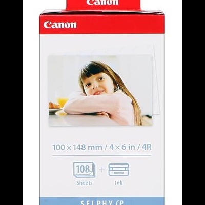 Embalagem Canon SELPHY CP tinta e papel para impressora fotográfica compacta com 108 folhas