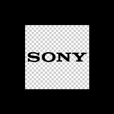 Logótipo preto da SONY em fundo transparente