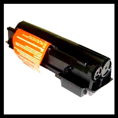 Cartucho de toner preto com etiqueta laranja