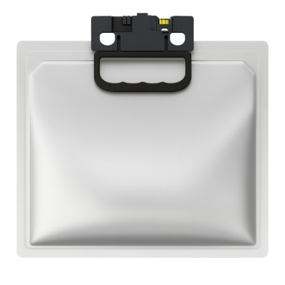 Bateria retangular cinza de computador portátil com suporte preto