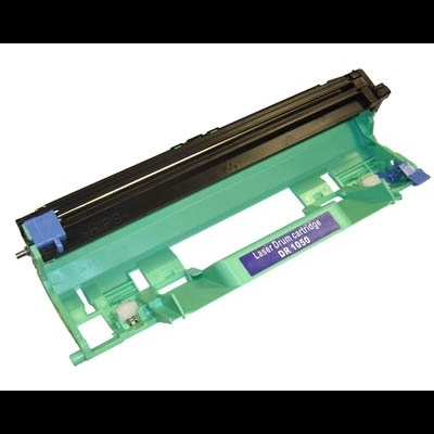 Tambor de impressora laser DR-1050 verde e preto com detalhes azuis
