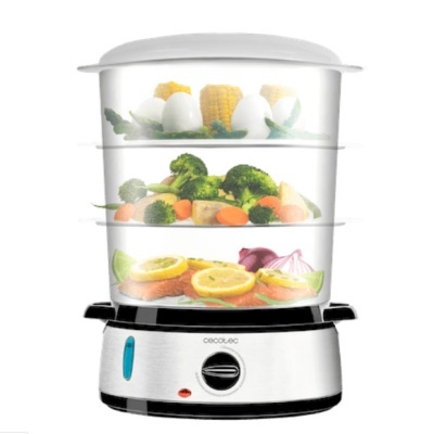 Estripador de cozinha com três camadas e base metálica prateada