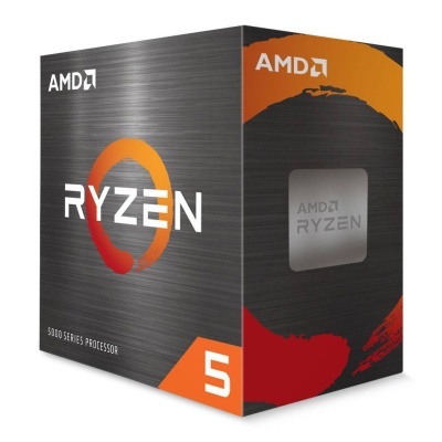 Embalagem de processador AMD Ryzen 5000 Series, destaque para número 5