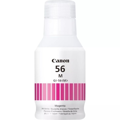 Frasco branco de tinta Canon 56 M magenta com etiqueta e tampa