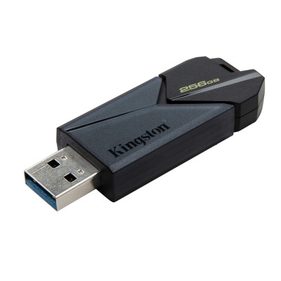 Pen USB Kingston preta com capacidade 256GB