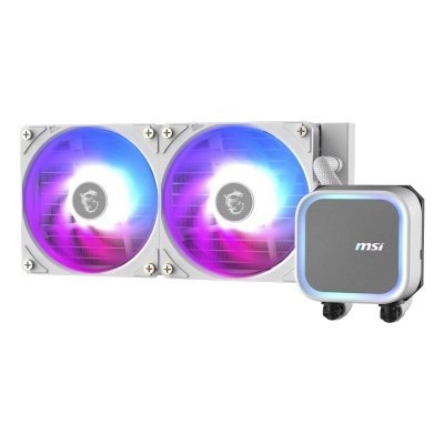 Sistema de refrigeração líquida para PC com ventoinhas RGB e bloco LED MSI