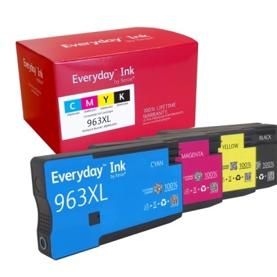 Conjunto de tinteiros para impressora Everyday Ink by Xerox 963XL com embalagem vermelha