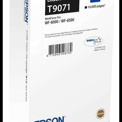 Caixa branca de tinta preta Epson T9071 202 ml para impressora