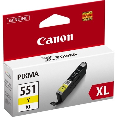 Embalagem de cartucho de tinta amarelo Canon PIXMA 551 XL