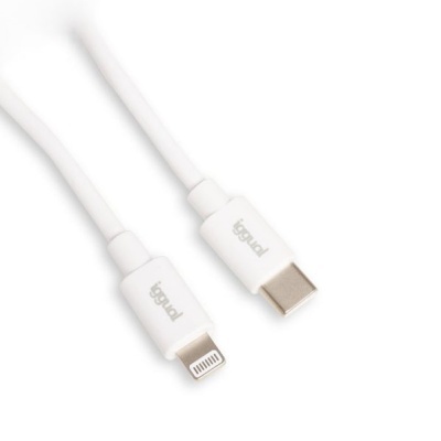Cabo branco USB-C para Lightning marca Tigual.