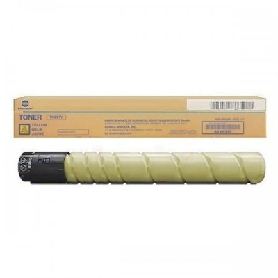 Cartucho de toner amarelo com caixa amarela