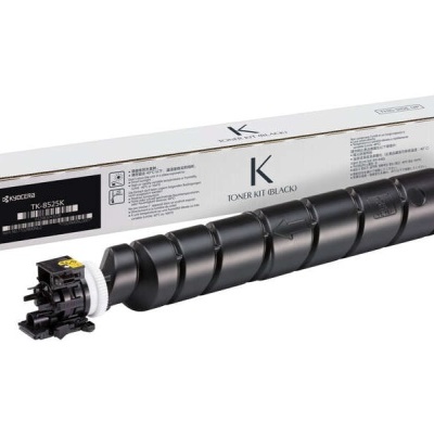 Toner Kit preto Kyocera TK-8525K com embalagem branca e cilindro de toner preto