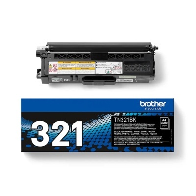 Toner Brother TN321BK preto com embalagem preta e azul