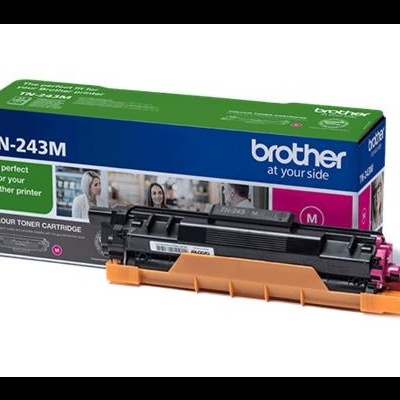 Cartucho de toner Brother TN-243M rosa com embalagem colorida