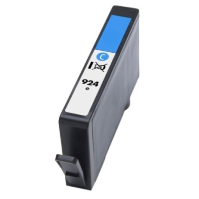 Cartucho de tinta azul com etiqueta e número 924 e