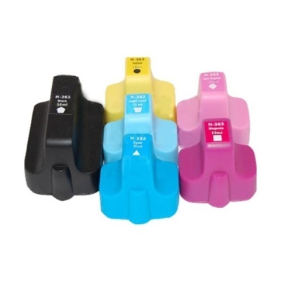 Tinteiros para impressora coloridos com etiquetas H-363 e volumes 13 ml e 33 ml