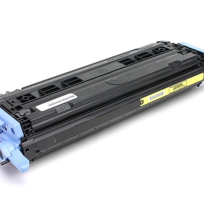 Cartucho de toner preto com partes azuis claras