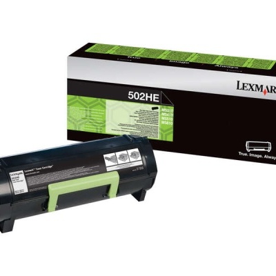 Toner Lexmark 502HE com caixa e alça verde