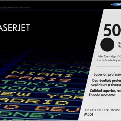 Embalagem cartucho impressão HP LaserJet 507A preta CE400A