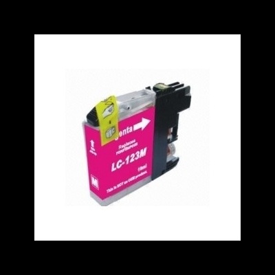 Cartucho de tinta magenta LC-123M para impressora com etiqueta rosa