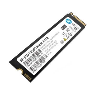 SSD HP FX900 Pro M.2 4TB com etiqueta branca e texto preto