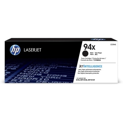 Embalagem de toner HP LaserJet 94x preta e branca para impressora