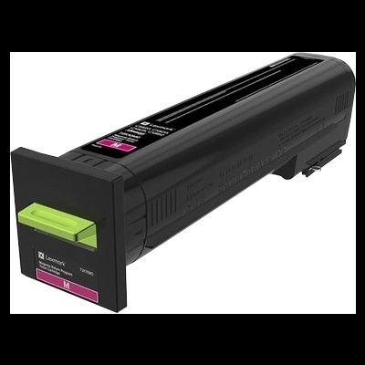 Cartucho de tinta Lexmark preto e magenta com aba verde