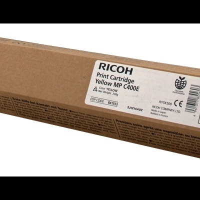 Caixa de cartucho de impressão Ricoh amarelo