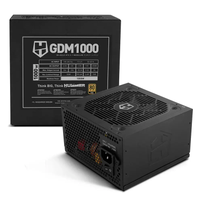 Fonte de alimentação modular GDM1000 1000W Hummer com embalagem preta