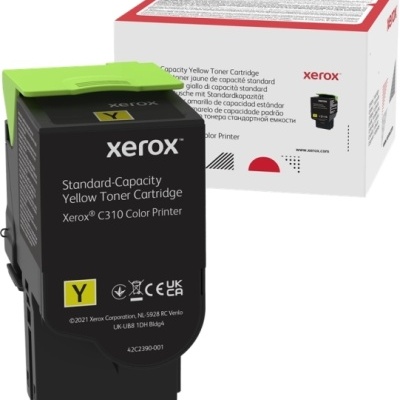 Cartucho de toner amarelo Xerox com embalagem