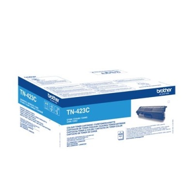 Caixa do cartucho de toner Brother TN-423C ciano